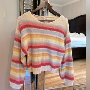 Billabong Striped Cotton Sweater - Size YOUTH Large